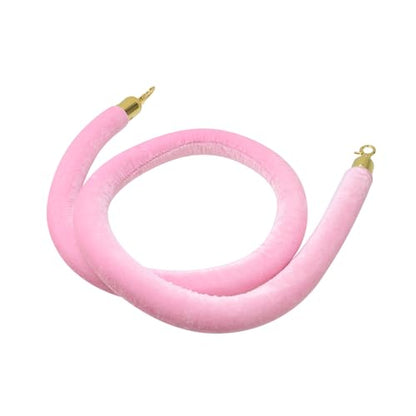 Oedema 4 PCS Velvet Stanchion Rope 5 Feet, Pink - color: Pink