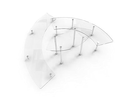 FixtureDisplays® 17.8" W x 3.25" D x 4.5" H 3 Tier Clear Acrylic Countertop Cupcake Display Stand Treats Jewelery Organizer Rack 16797