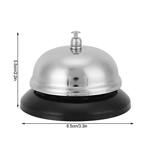 Stainless Steel Dinner Call Bell, Service Bell for The Porter Kitchen Restaurant Bar Classic Concierge Hotel, 3.3x3.3x2.2in Call Bell