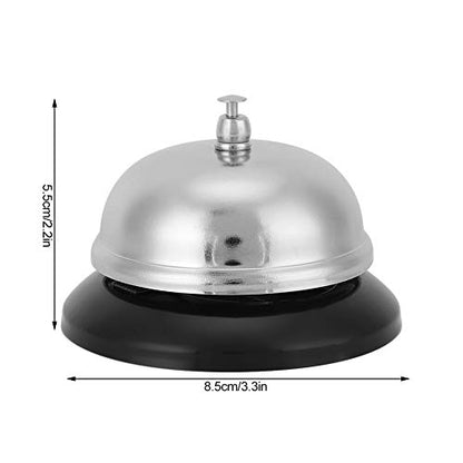 Stainless Steel Dinner Call Bell, Service Bell for The Porter Kitchen Restaurant Bar Classic Concierge Hotel, 3.3x3.3x2.2in Call Bell