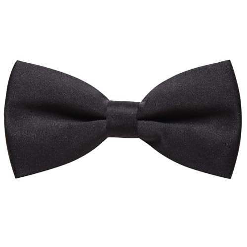AUSKY 8 PACKS Elegant Adjustable Pre-tied Bow Ties for Men Boys (1&4&5&6&8 Pack for option) - color: Black Bow Tie 1 Pack