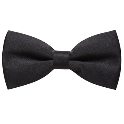 AUSKY 8 PACKS Elegant Adjustable Pre-tied Bow Ties for Men Boys (1&4&5&6&8 Pack for option) - color: Black Bow Tie 1 Pack