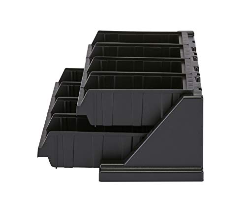 Cambro Versa Self Serve Condiment Bin - 8 Storage Bins - Ideal for Food and Coffee Condiments (Black) - color: Black, style: 8 Bins