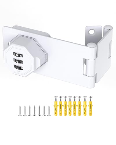 3-Digit Keyless Cabinet Lock with Combination Code - color: White