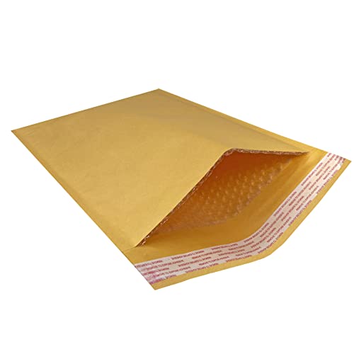 Kraft bubble mailers for Business packaging shipping and mailing (100, #5-10.5" x 16") - size: #5 - 10.5" x 16"