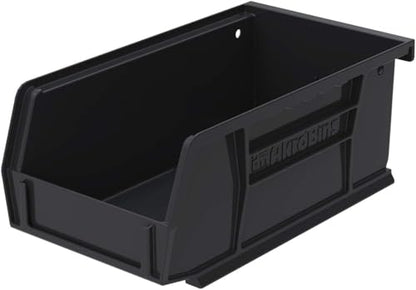 Akro-Mils 30220 AkroBins Plastic Storage Bins, 7"x4"x3", Black, 24-Pack - color: Black