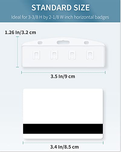 Pawfly 2 Pack Horizontal Card Badge Holders for POS Swipe Cards - size: 2 Pcs (Horizontal)