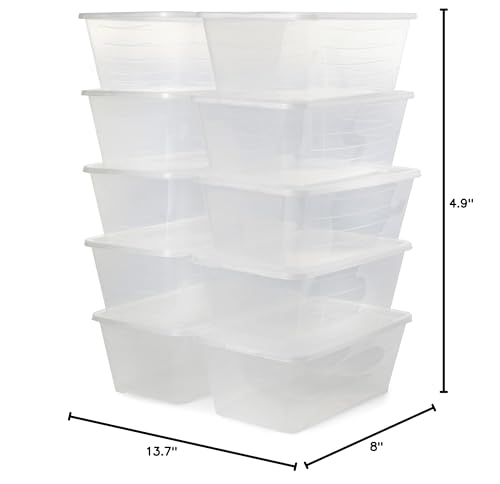 Life Story 40 Pack Stackable Shoe Boxes, 6 Liter Plastic Storage Organizers