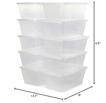 Life Story 40 Pack Stackable Shoe Boxes, 6 Liter Plastic Storage Organizers