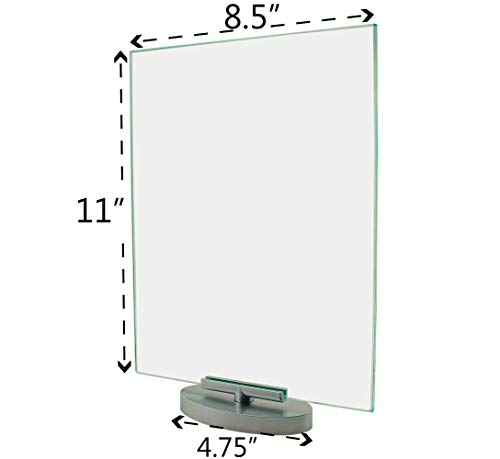 2 Pack Rotating Sign Holder 8.5" x 11" Double Side Swivel Ad Frame Menu or Event Announcement Counter Top Promotions Advertisement Holders Acrylic Clear by Marketing Holders
