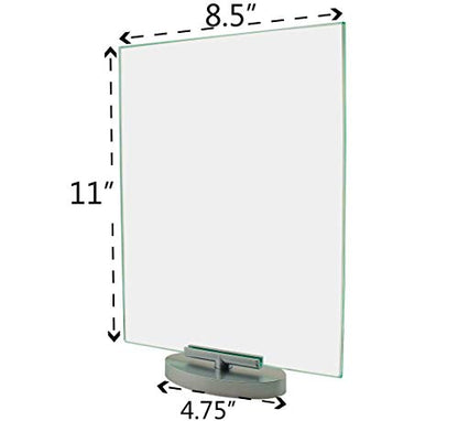 2 Pack Rotating Sign Holder 8.5" x 11" Double Side Swivel Ad Frame Menu or Event Announcement Counter Top Promotions Advertisement Holders Acrylic Clear by Marketing Holders