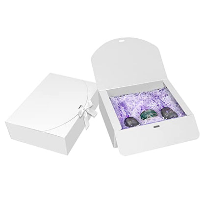 BoShahai 10 PCS White Gift Boxes with Lids 10.6x7.8x3.1 Inch Proposal box - color: White, size: 10.6x7.8x3.1 Inch