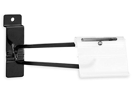 10" Black Slatwall Scanner Hooks w/Label Holders (Box of 25)