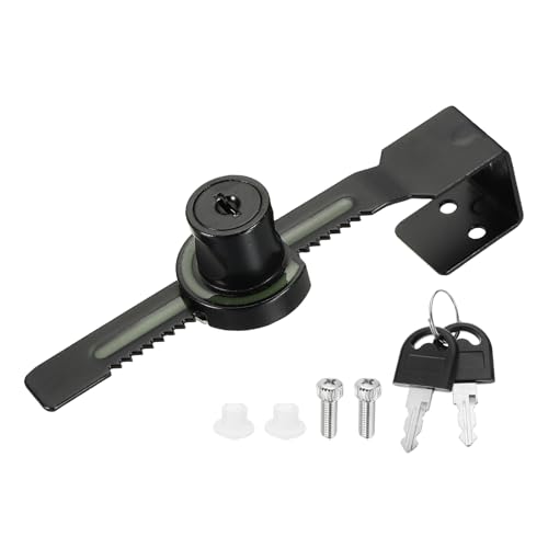 1" Luminous Sliding Glass Door Ratchet Lock Fit 0.39-0.79" Black - color: Black, size: 1 Inch