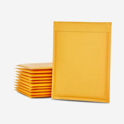 Golden Kraft Bubble Mailers 12.5x19 inch - 50 pack, Self-Seal Cushioning Padded Envelopes #6 | Small Business eCommerce shipping jewelry, makeup, cosmetics, accessories, and more - MADE IN USA - size: #6 - 12.5" x 19"