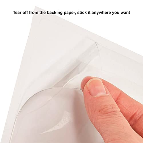 IMAGAME Clear Adhesive 3" x 5" Index Card Pockets, Labels Holders, 50 Pack - size: 3-5/8" x 5-1/4" for 3" x 5" Index Cards