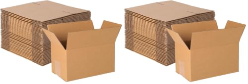 zmybcpack 80 pack 7x5x4 inch Cardboard Box Mailers, Kraft Shipping Boxes - size: 80 pack 7"x5"x4"