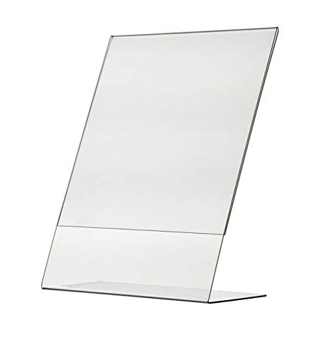 Marketing Holders Sign Holder 8.5" x 11" Literature Flyer Frame Side Load Letter Notice Menu Pricing Deli Table Tent Countertop Expo Event Display Stand Clear Durable Acrylic - size: Side Load 8.5"w x 11"h