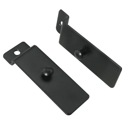 6PCS Nail Free Metal Slot Board Hooks Commercial Panel Wall Hanging Traceless Display Shelf Hooks for Picture Frames Art Centers Panel Displays Recessed Picture Display Hooks Black