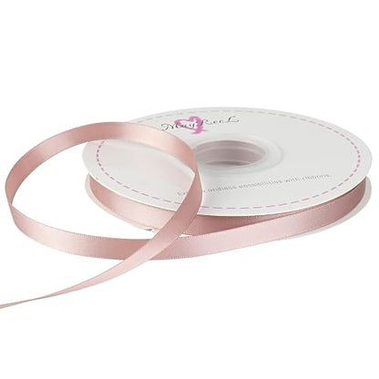 MAYREEL Dusty Rose Satin Ribbon 3/8 Inch Double Faced 50 Yards Thin - color: Dusty Rose, size: 3/8 Inch