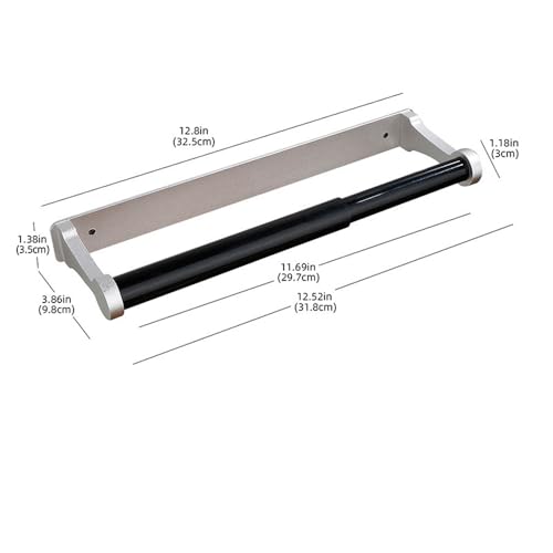 pu&lizfii Adhesive Or Drilling Silver Kitchen Paper Towel Holder Under Cabinet,Horizontal & Vertical,Wall Mount Paper Towel Holder Under Counter (Silver,12in) - color: Silver
