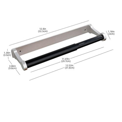 pu&lizfii Adhesive Or Drilling Silver Kitchen Paper Towel Holder Under Cabinet,Horizontal & Vertical,Wall Mount Paper Towel Holder Under Counter (Silver,12in) - color: Silver