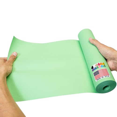 9" x 1200" USA-Made Light Green Kraft Paper Roll, 45 Lbs/66 GSM Thickness - color: Light Green, style: 1 Roll - 1 Color