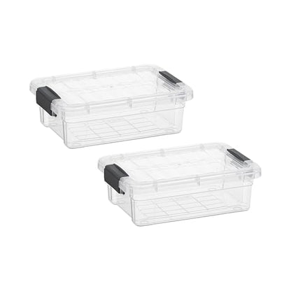 Superio 1.27 Quart Clear Plastic Storage Containers with Lids, Stackable Organizer Bins, BPA-Free Storage Boxes for Home, Office, Dorm & Classroom, 2 Pack - size: 1.27 Quart