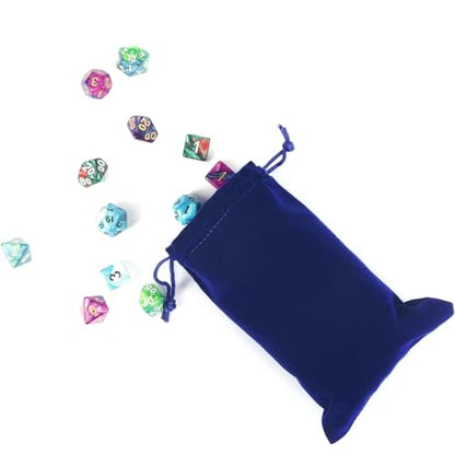 HRX Package 20pcs Velvet Bags 5x7 in for Jewelry Gift Packaging (Blue) - color: Blue