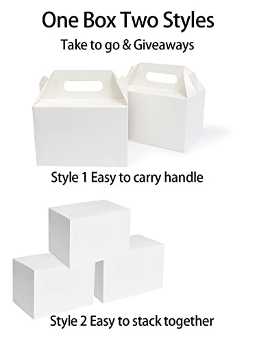 Happyhiram 50 Pack White Large Welcome Gable Boxes for Wedding, 9x6x6 Inch - color: White, size: 1 Count (Pack of 50)
