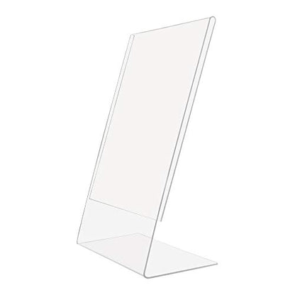 SOURCEONE.ORG 8.5 x 11 Thick Acrylic Slant Back Sign Holder, Ad Frame, Picture Frame, Clear sign holder, Acrylic flyer holder for Business, Office, Events, Trade Shows, Museums, Retail Stores (3 Pack) - size: 3 Pack