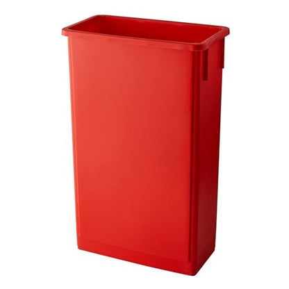 23 Gallon Red Slim Rectangular Trash Can with lid Restaurant Trash can Commercial Trash can Tall Plastic Trash can Industrial Trash can Square Trash cans with Bottle/Can Lid - color: Red, size: with Bottle / Can Lid
