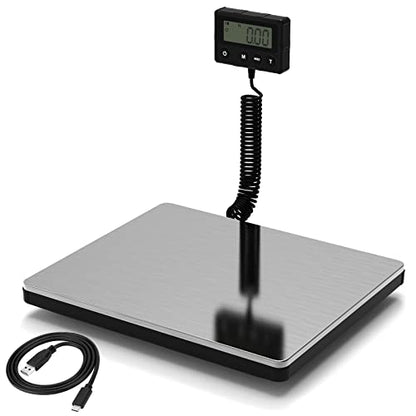 Maxus Shipping Scale 440lb, Digital Postal Scale with Hold and Tare Funtion - color: Silver