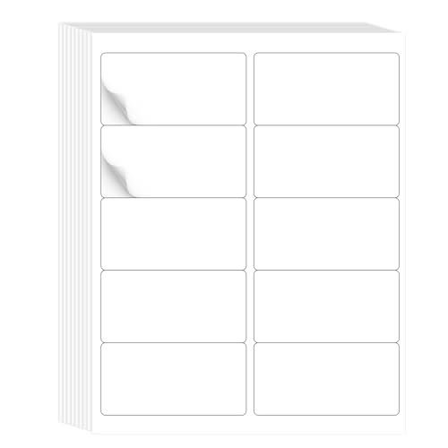 LLIKED 2"x4" Printable White Label Stickers 300 Labels 30 Sheets - size: 30 Sheets