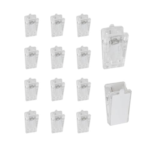 50 Pcs Self Adhesive Spring Clips, Plastic Sticky Hanging Photo Clips - color: 50 Pcs