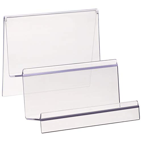 DOITOOL Clear Acrylic Purse Display Stand Holder Wallet Stand 2 Tier Handbag Purse Display Stand Glasses Holder Jewelry Display Riser Shelf for Home Decoration and Organizer - size: 2 Tier
