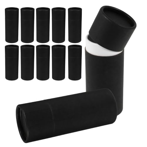 IWOWHERO 12 pcs Essential Oil Bottle Paper Tubes 4.44 X 1.96 X 1.96 in Round Kraft Paper Tube Boxes with Lid Blank Cylinder Packaging for Diy Labels Crafts Cosmetics Incense Sticks Small Item Storage