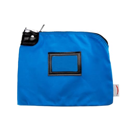 Locking Canvas Cash Bag, Sky Blue, 9 x 12 Inch - color: Deep Sky Blue