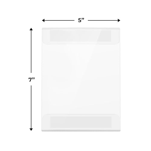 5x7 Acrylic Sign Holder Wall Mount 6 Pack - Clear Vertical Document Frame