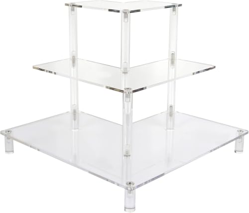 Gonice Display Riser, 3 Tier Acrylic Display Stand for Desk