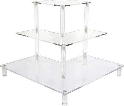 Gonice Display Riser, 3 Tier Acrylic Display Stand for Desk