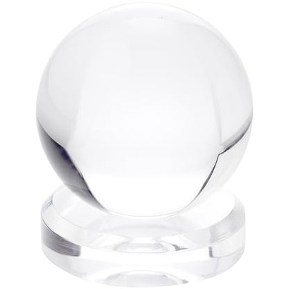 Plymor 3" W x 3" D Clear Round Egg/Sphere Base (1.5" Hole) (2 Pack) - size: 3" x 3" x 0.75"