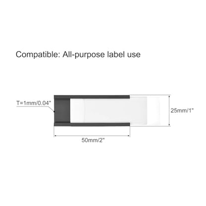 MECCANIXITY Label Holders 2" x 1" C Channel Rubber Magnetic for Metal Shelves Organize, Office File Cabinets Pack of 60 - size: 2" x 1"