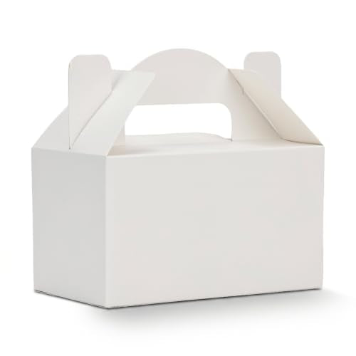 Aosric Small White Gable Boxes 3.5 x 3.5 x 6.3 In, 30 Pack - color: White