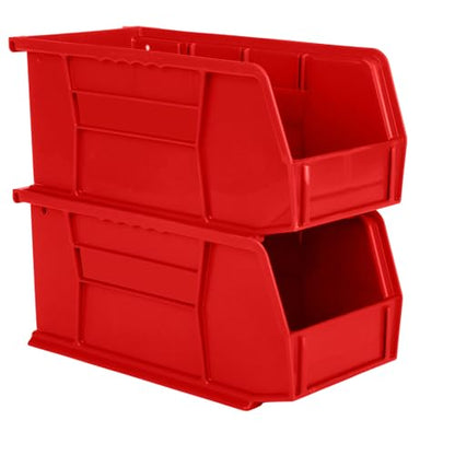 HE HUDSON EXCHANGE 11" x 5.5" x 5" Plastic Stackable Storage Bin, Red - color: Red, size: 1 Pack