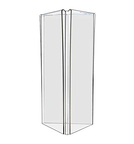 Sign Holder 4" x 9" Three Sided Table Tent POP Signs Restaurant Menu Display Frame Materials Tall Clear Acrylic Display Countertop Printed Material Advertisements Drink Specials by Marketing Holders - size: 4" x 9"