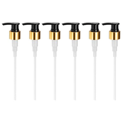 uxcell Soap Dispenser Pump Heads Gold/Black 6 Pcs Pcs - color: Gold/Black, size: 24/410