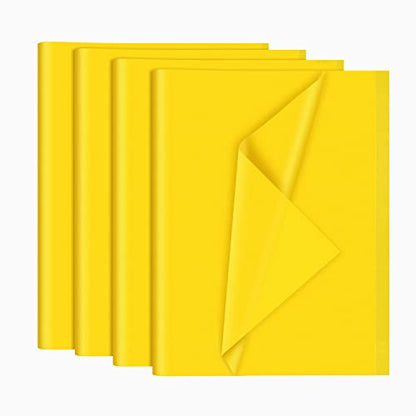 NEBURORA 120 Sheets Yellow Tissue Paper Sunflower Gift Wrap Paper - color: Yellow