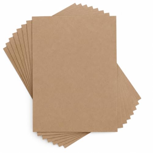 Chipboard Cardboard 8.5 x 11 inch, 20 Sheets of 22 Point Kraft Board, Flat Cardboard Inserts for Shipping, Mailing, Packing, DIY Crafts - color: Beige
