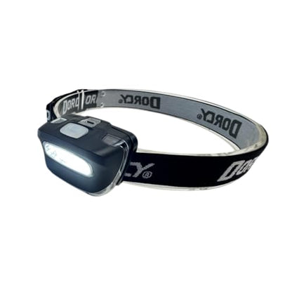 Dorcy 8-LED Adjustable LED Headlight Flashlight with Blinking Red Light Setting and Push Button Switch, Black (41-2095)